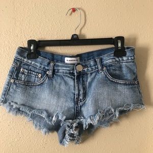 Medium Wash Denim Booty Shorts